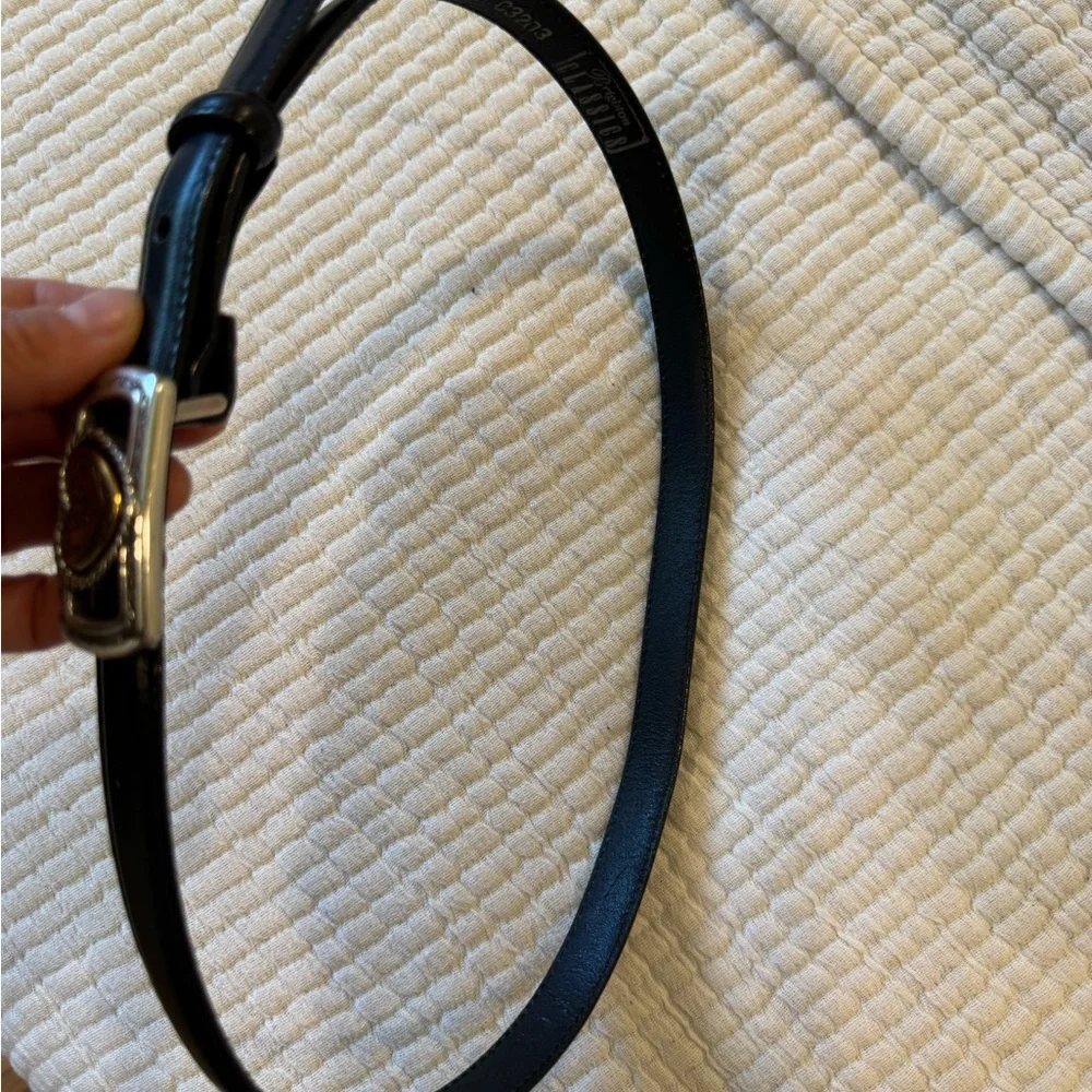 1990s Brighton black leather belt - Picture 3 of 12